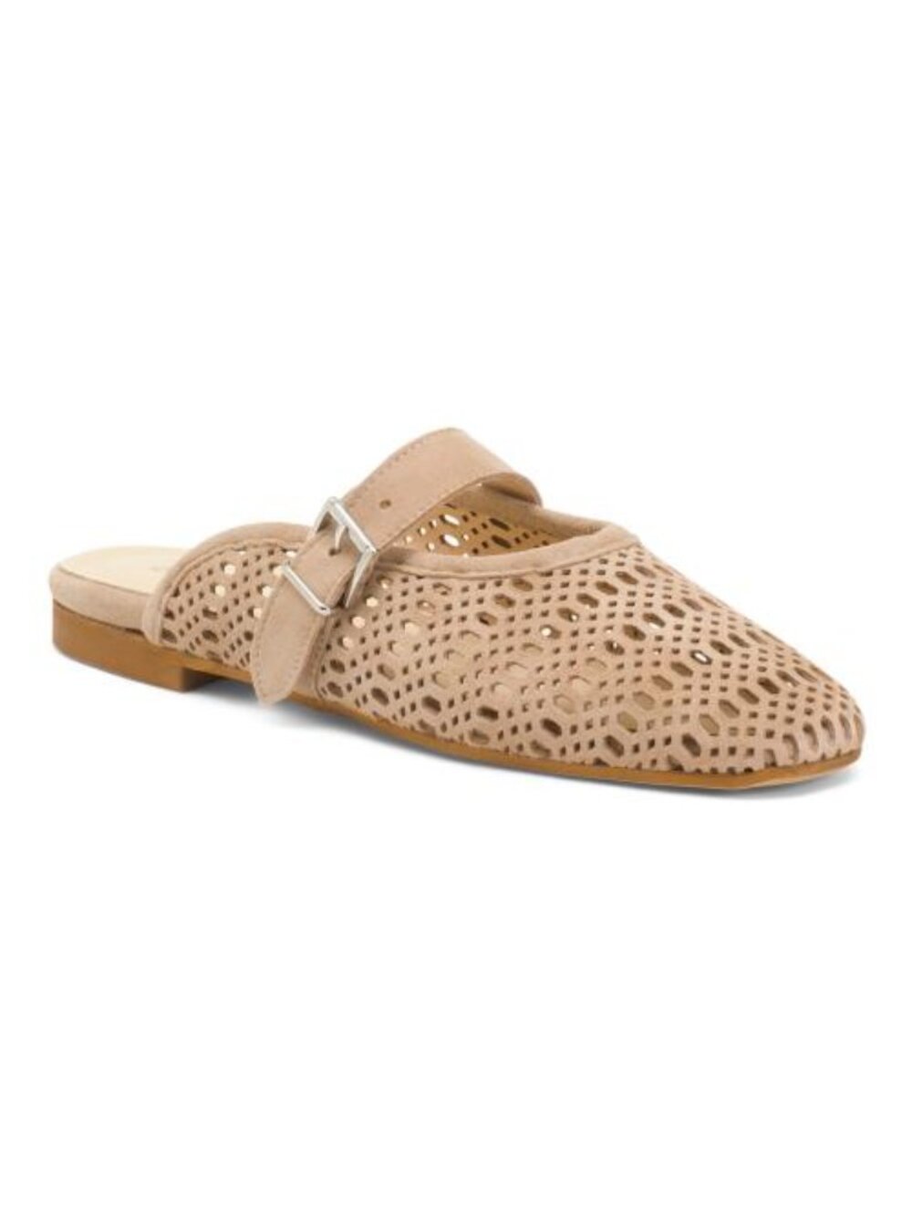 OROSCURO Made In Italy Suede Laser Cut Mules